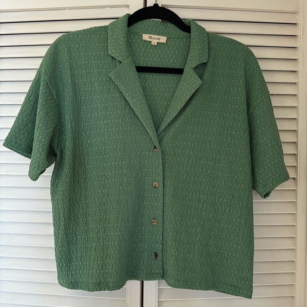 Madewell textured button down blouse